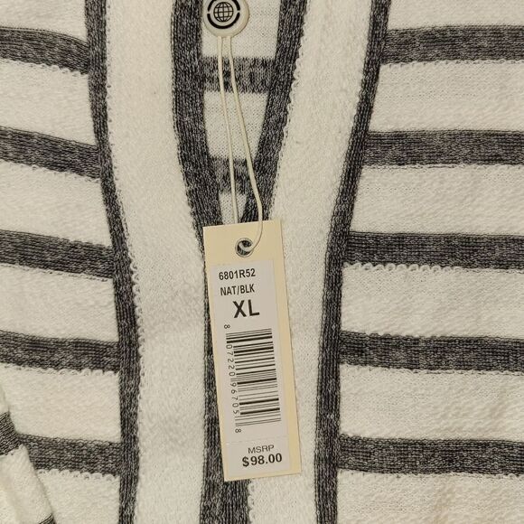 NWT Max Studio 3/4 Sleeve Long Sleeve Stripe Shift Dress XL Natural Black - Picture 8 of 12